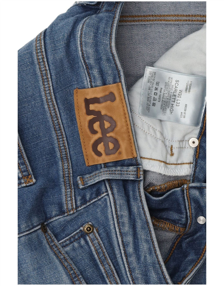 LEE Womens Scarlett High Skinny Jeans W30 L31 Blue Cotton