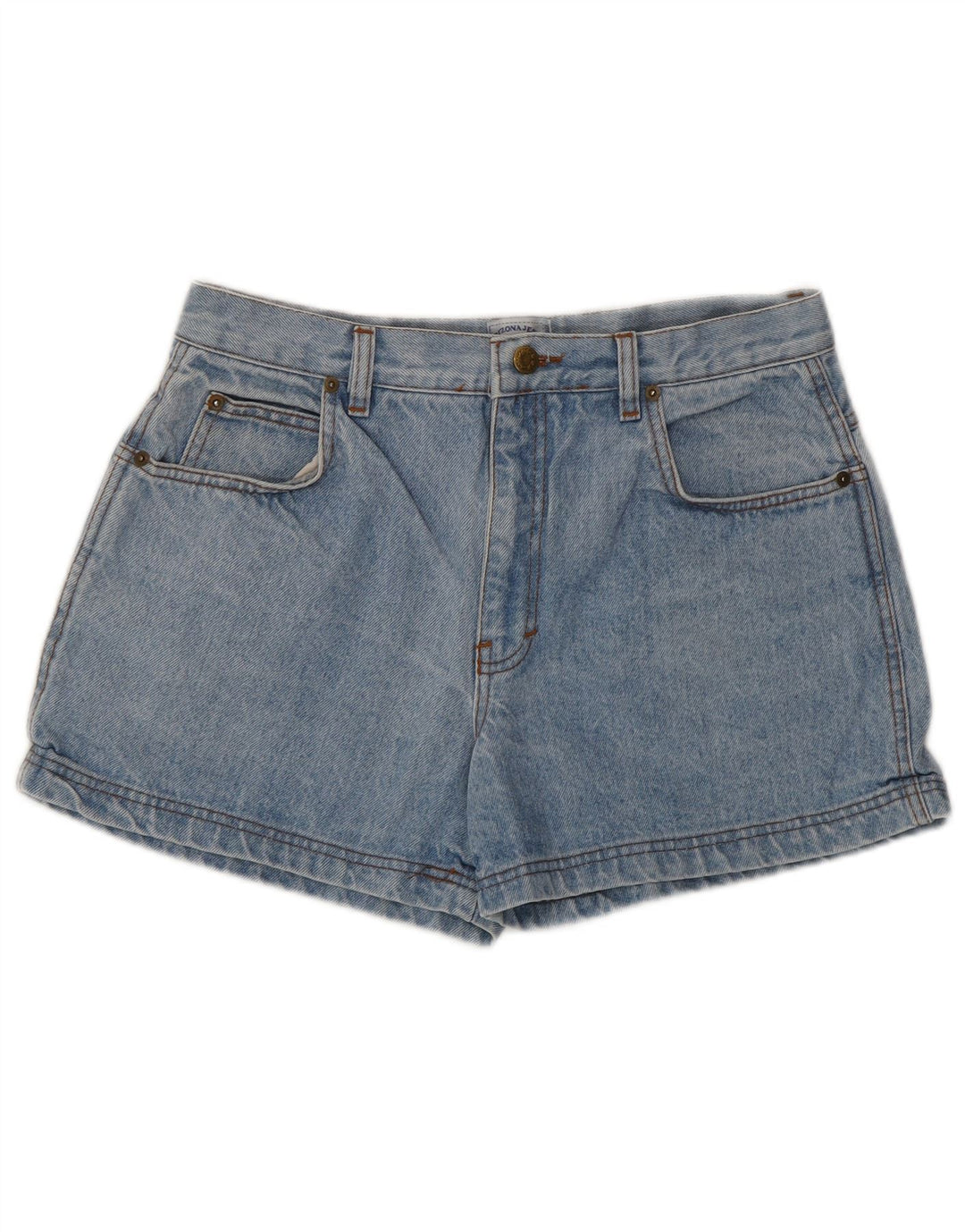 ARIZONA Womens High Waist Denim Shorts W33 Large Blue Cotton