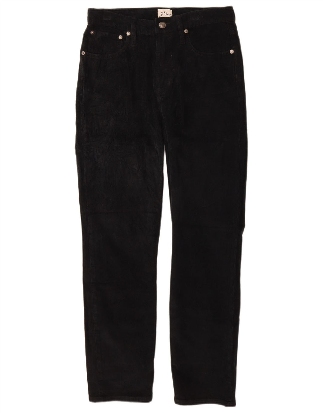 J. CREW Womens Slim Corduroy Trousers W27 L27 Black Cotton