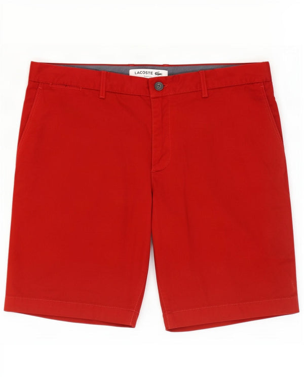 Lacoste Mens Slim Fit Chino Shorts Size 50 XL W40 Red Cotton