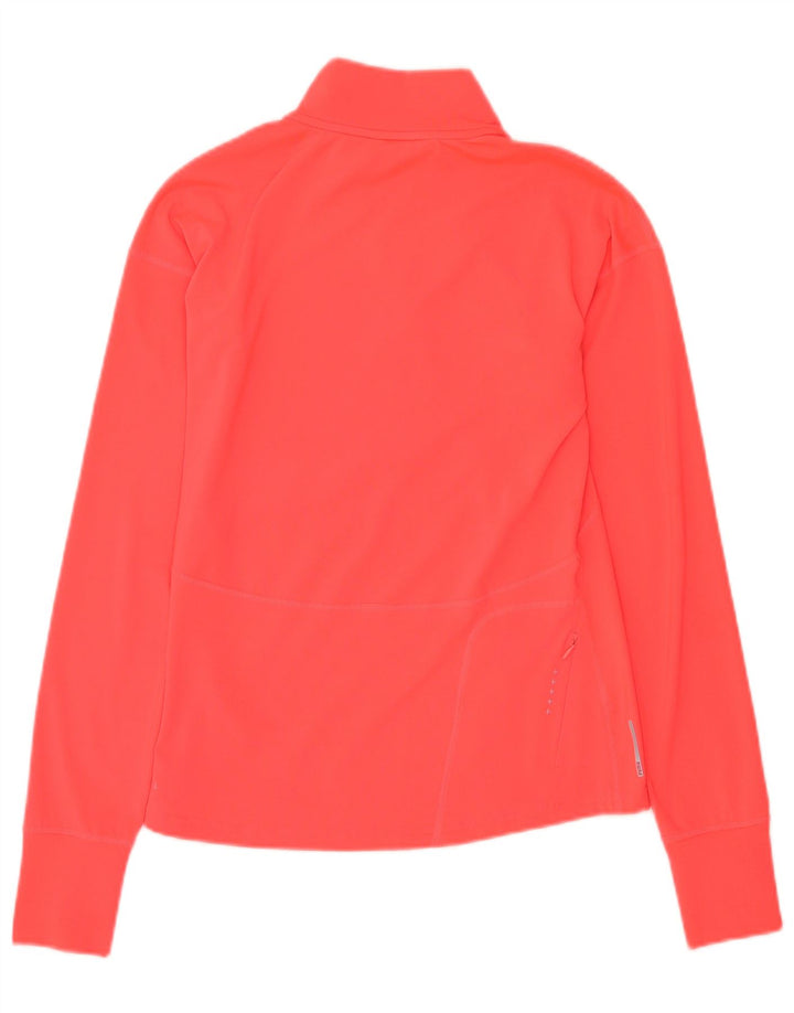 Puma Mens Running Zip Neck Pullover Tracksuit Top Small Pink Polyester