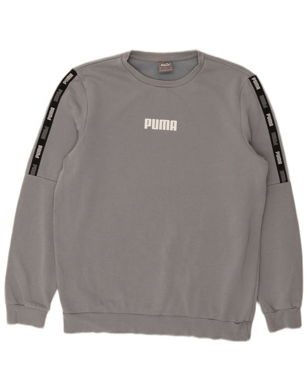 Puma Mens Graphic Sweatshirt Jumper Medium Blue Colourblock