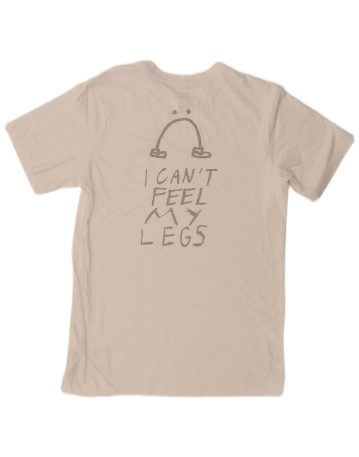 NIKE Mens Dri Fit Graphic T-Shirt Top Small White Cotton