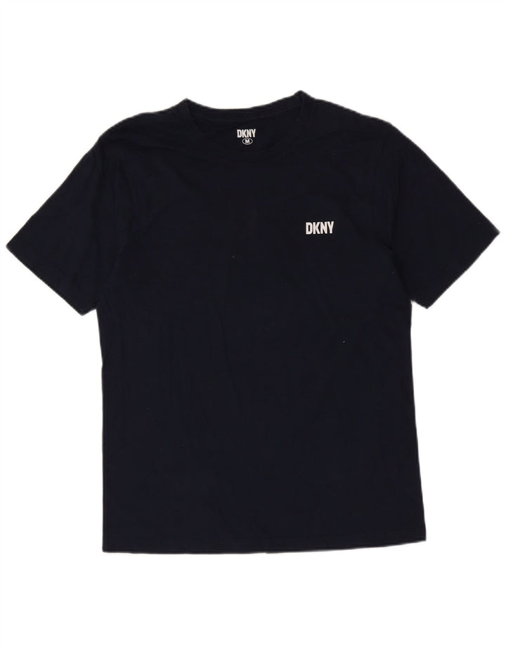 DKNY Mens T-Shirt Top Medium Navy Blue Cotton