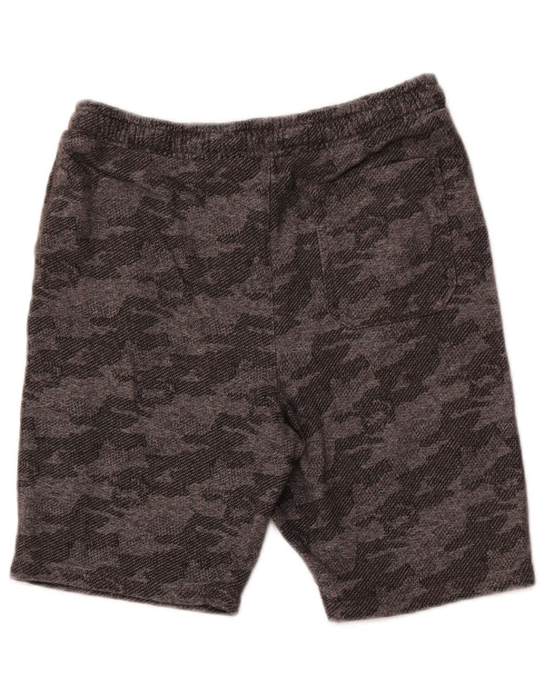 MARKS & SPENCER Boys Sport Shorts 13-14 Years Grey Camouflage Cotton