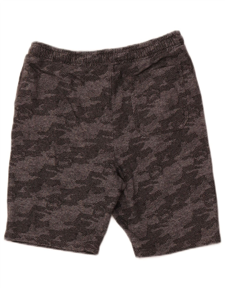 MARKS & SPENCER Boys Sport Shorts 13-14 Years Grey Camouflage Cotton