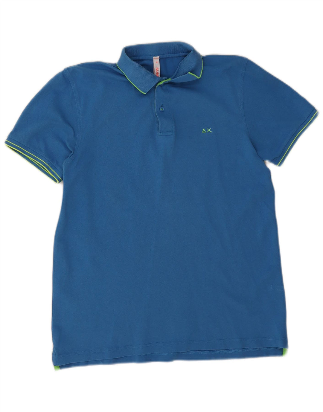 Sun68 Boys Polo Shirt 15-16 Years Blue Cotton