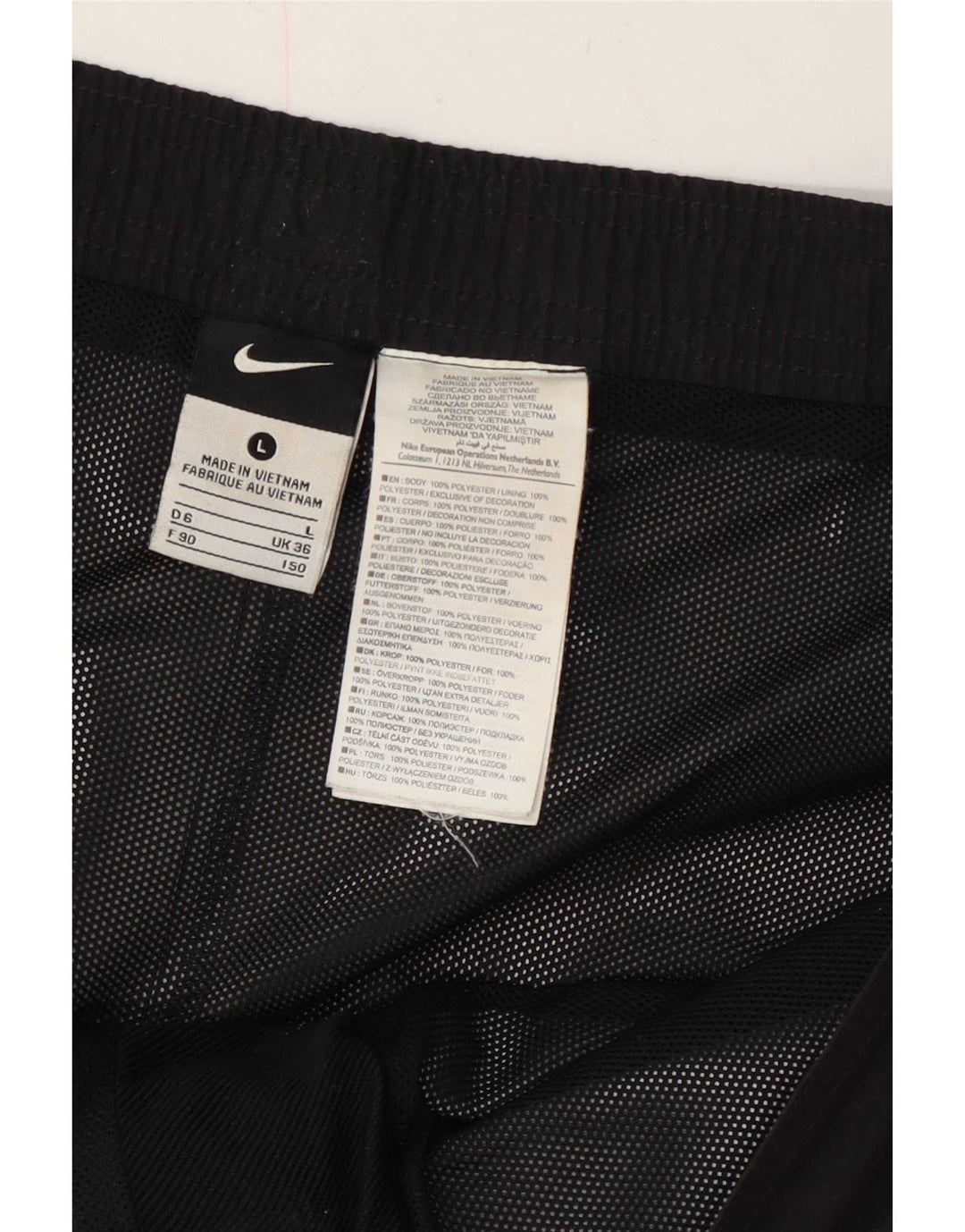 Nike Mens Graphic Swimming Shorts Large Black Polyester