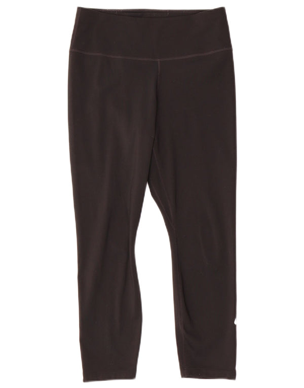 NIKE Womens Dri Fit Capri Leggings UK 10 Small  Black Polyester