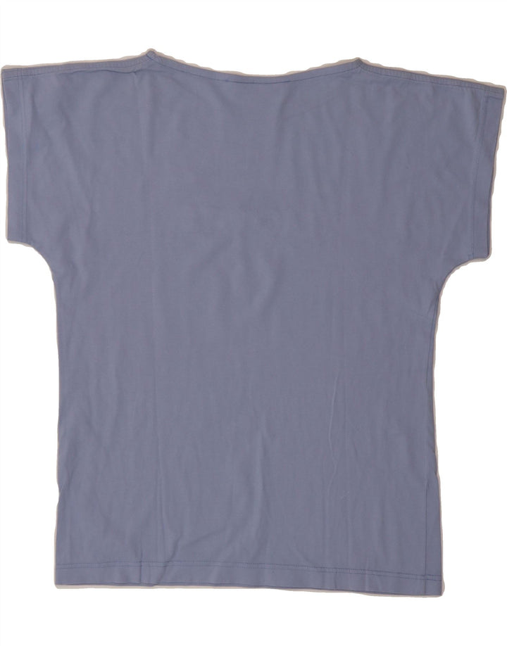 LACOSTE Womens Graphic T-Shirt Top Size 40 Medium Blue Cotton Vintage Lacoste and Second-Hand Lacoste from Messina Hembry 