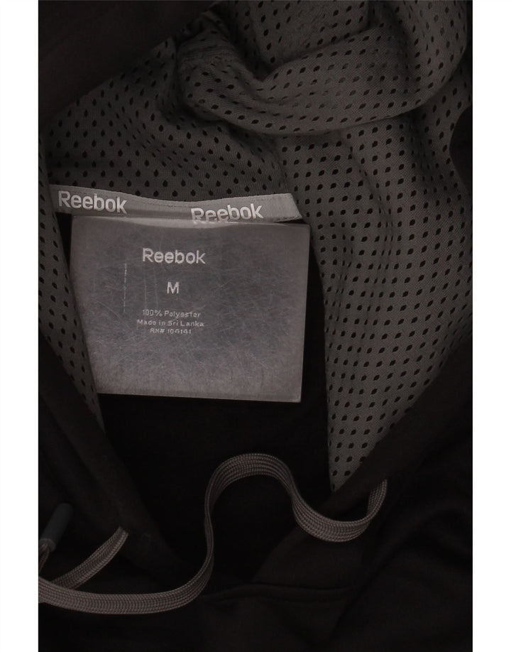 Reebok Mens Hoodie Jumper Medium Black Polyester