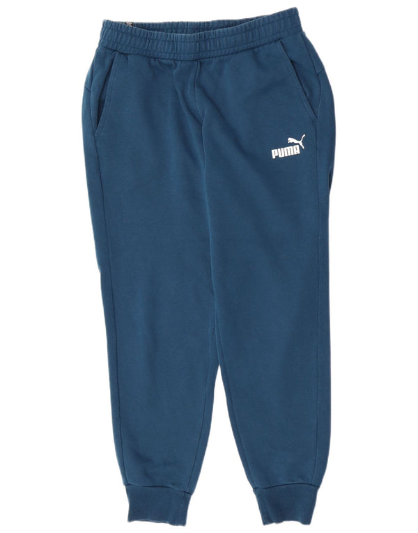Puma Mens Tracksuit Trousers Joggers Large Blue Cotton