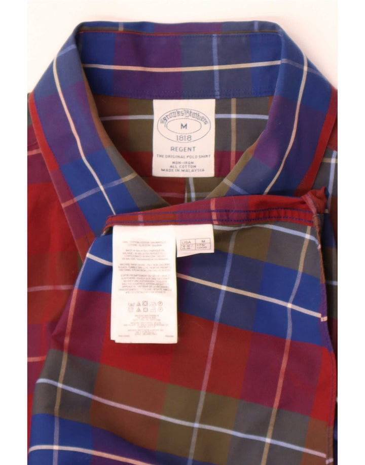 Brooks Brothers Mens Regent Shirt Medium Multicoloured Plaid Cotton