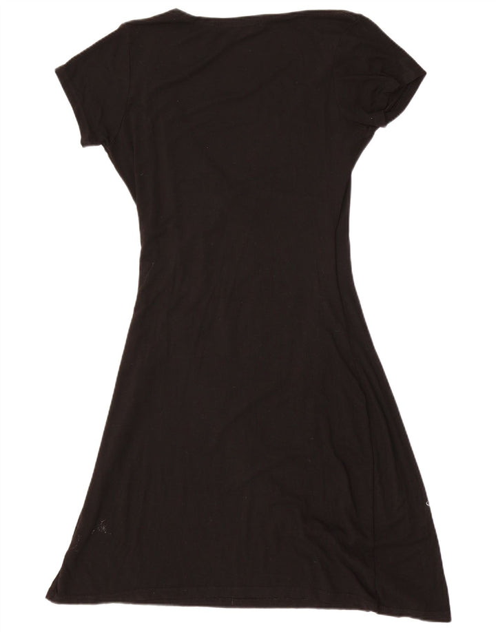 DESIGUAL Womens A-Line Dress UK 14 Large Black Paisley