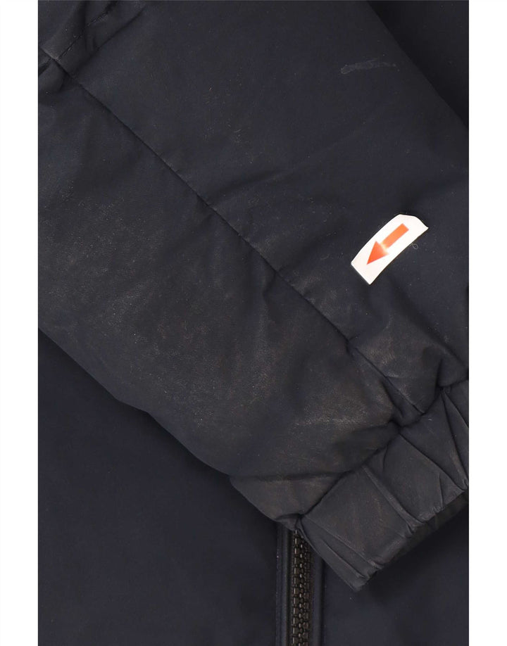 Tommy Hilfiger Mens Hooded Padded Jacket UK 38 Medium Navy Blue Polyester