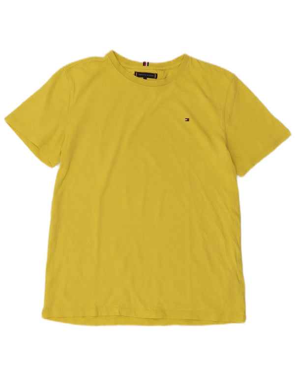 Tommy Hilfiger Boys T-Shirt Top 15-16 Years Yellow Cotton