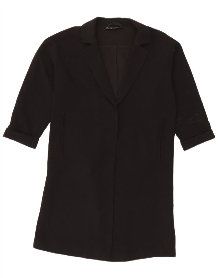 Topshop Womens Longline Oversized Blazer Jacket UK 10 Small Black