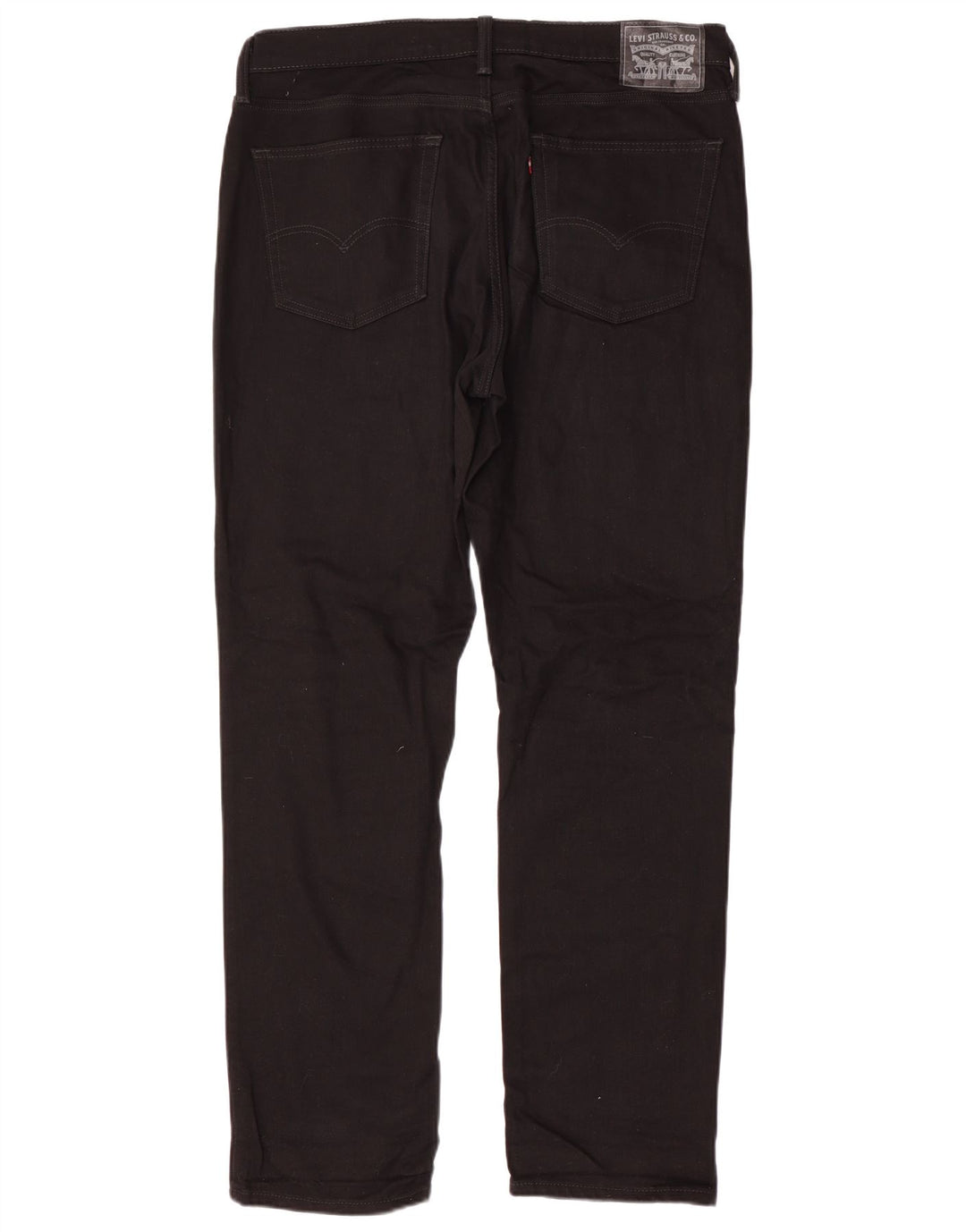 LEVI'S Mens Straight Jeans W36 L34 Black Cotton