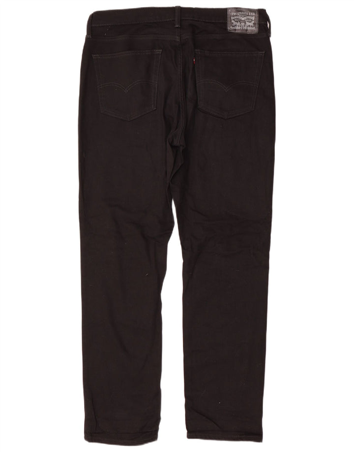 LEVI'S Mens Straight Jeans W36 L34 Black Cotton
