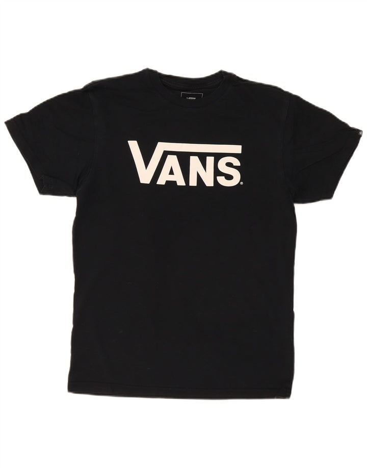 VANS Mens Classic Fit Graphic T-Shirt Top Small Black Cotton