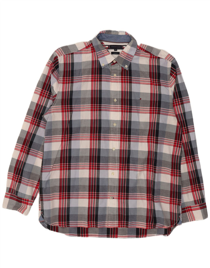 Tommy Hilfiger Mens Regular Fit Shirt 2XL Multicoloured Check Cotton