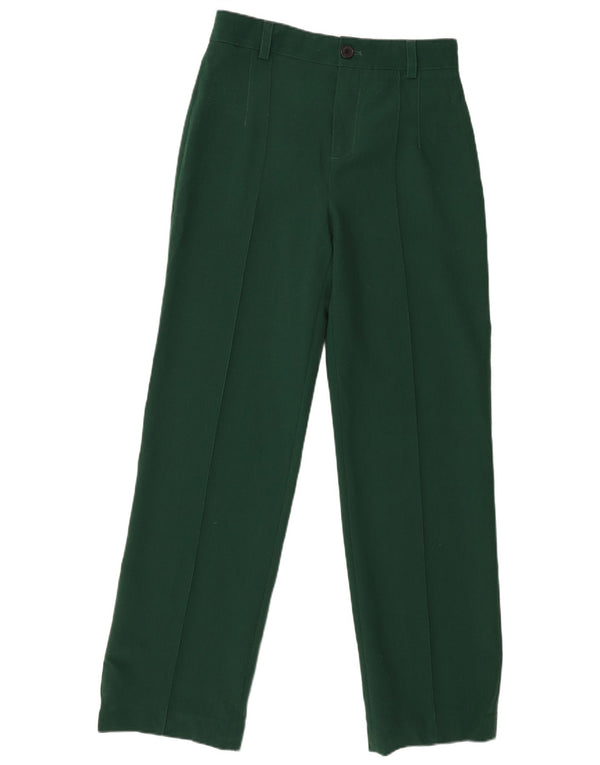 Zara Womens Straight Casual Trousers Medium W28 L31 Green Polyester