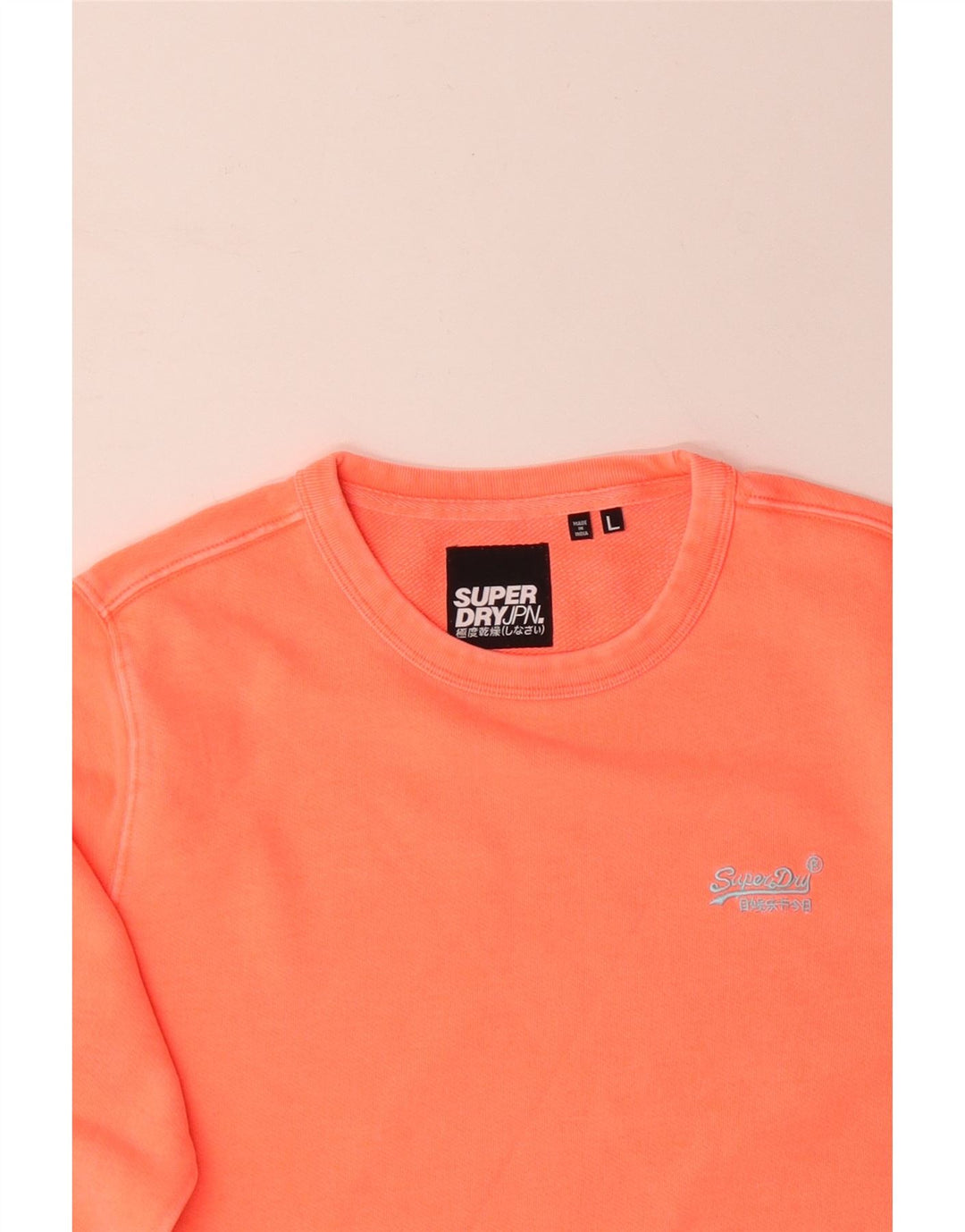 SUPERDRY Mens Sweatshirt Jumper Large Orange Cotton
