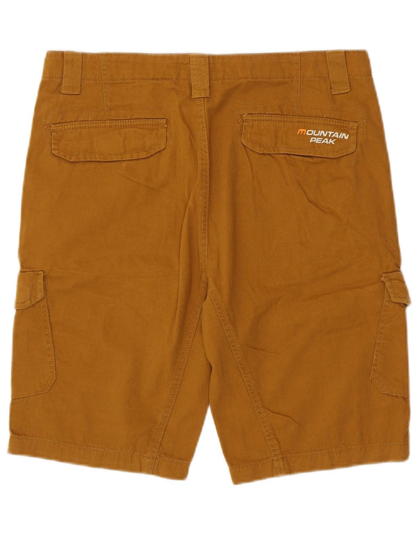 MOUNTAIN PEAK Mens Cargo Shorts Medium W32 Brown Cotton