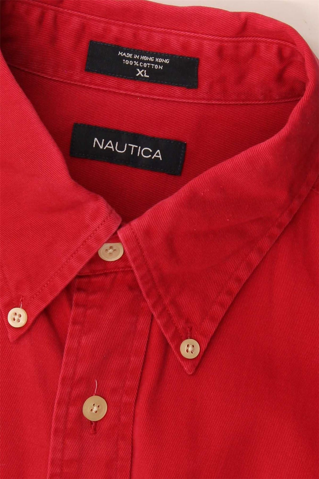 NAUTICA Mens Shirt XL Red Cotton