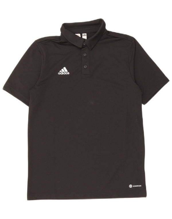 Adidas Boys Aeroready Polo Shirt 13-14 Years Black Polyester