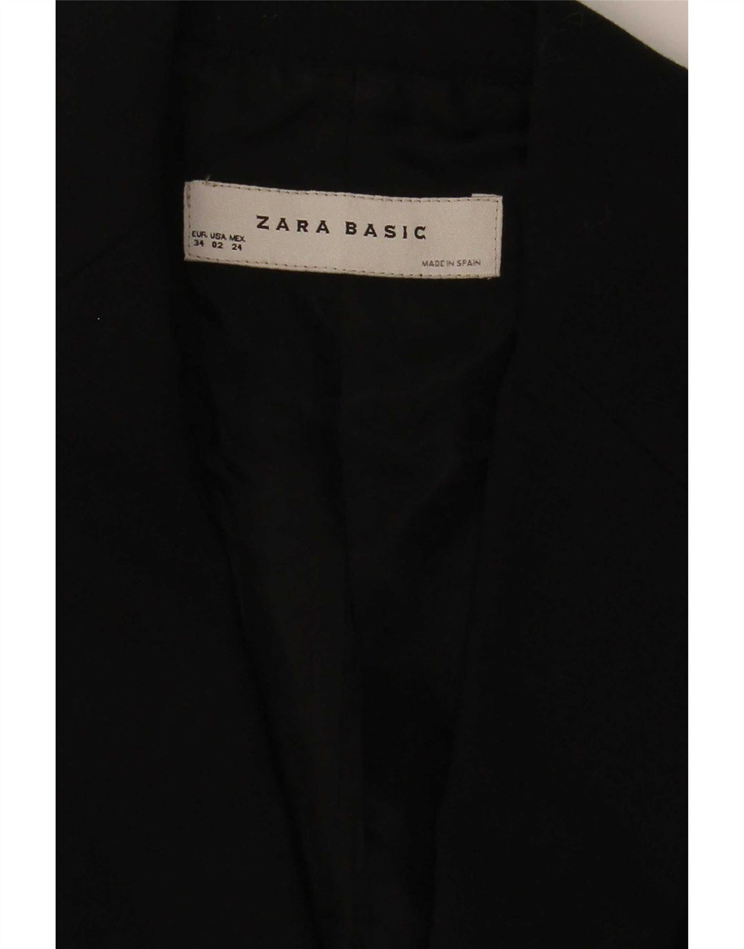 Zara Womens 1 Button Blazer Jacket EU 34 2XS Black