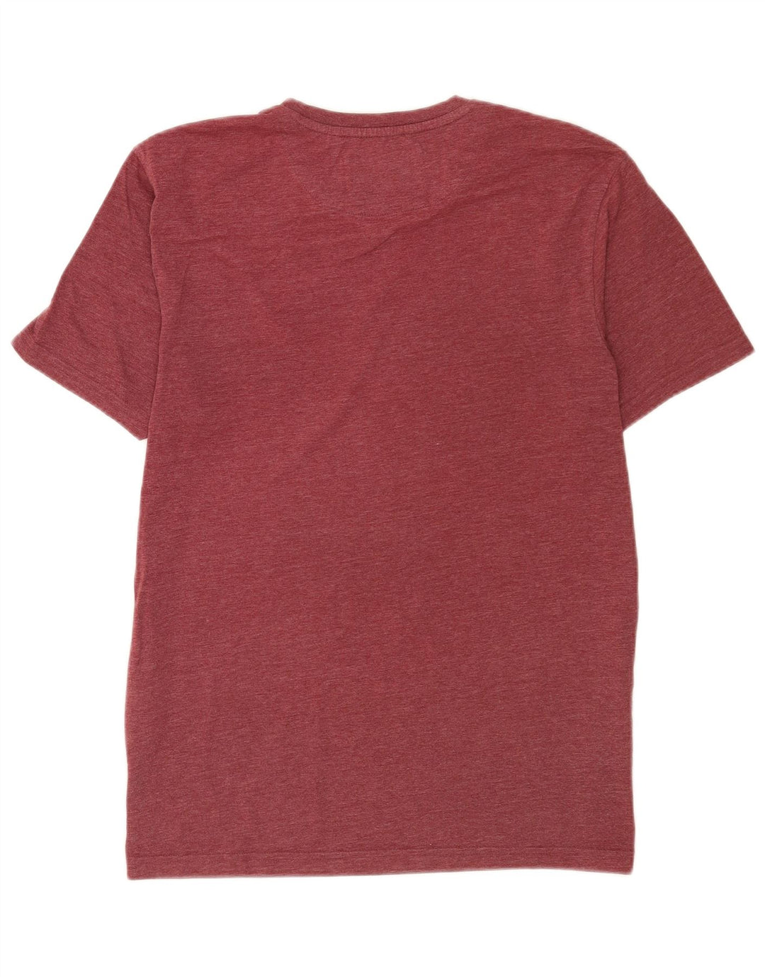 Lyle & Scott Mens T-Shirt Top Large Burgundy Polyester
