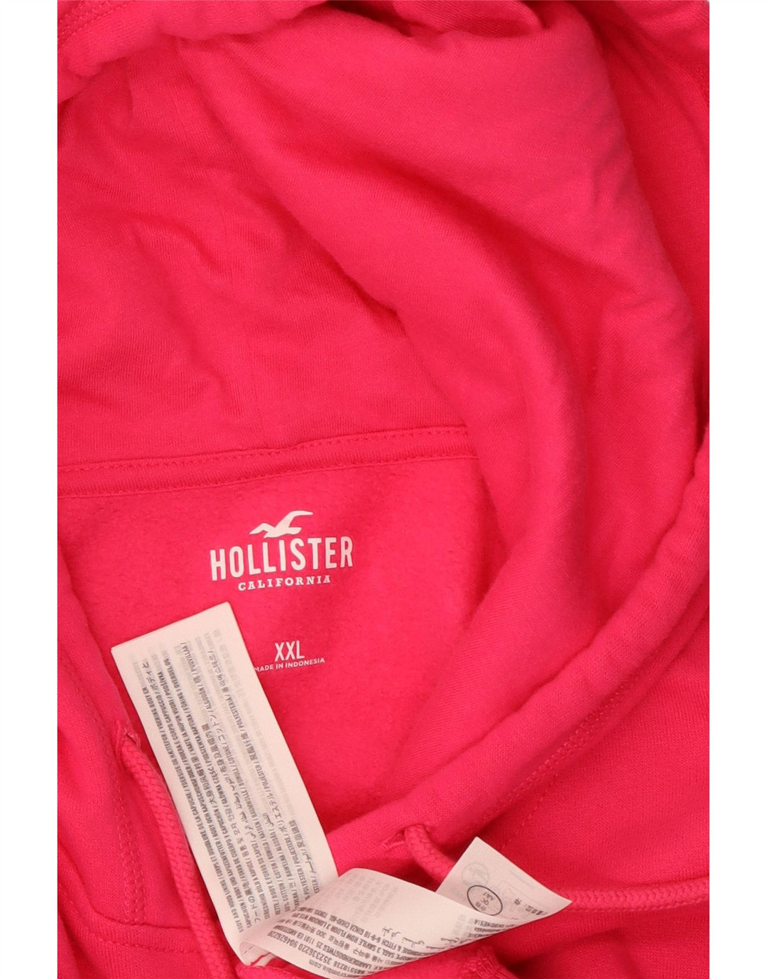 HOLLISTER Womens Oversized Hoodie Jumper UK 20 2XL Pink Cotton