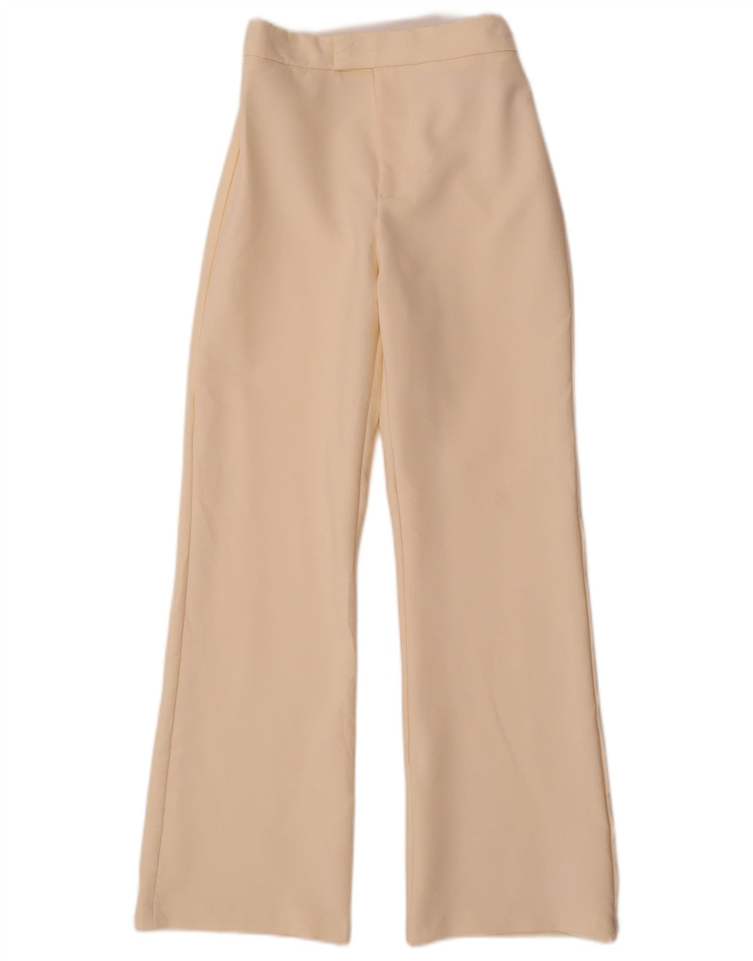 ZARA Girls High Waist Casual Trousers 13-14 Years W26 L28 Off White