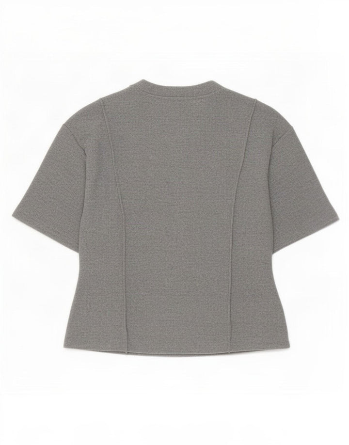 Marks & Spencer Womens T-Shirt Top UK 16 Large Grey Polyester