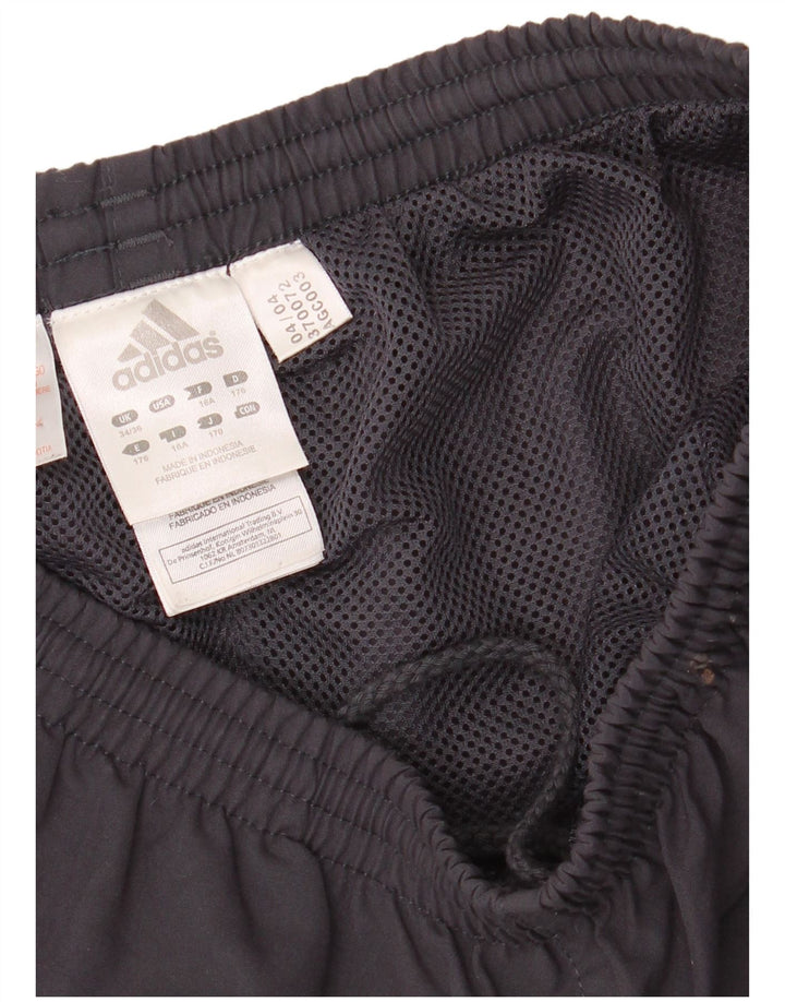 ADIDAS Boys Tracksuit Trousers 15-16 Years Grey Polyester