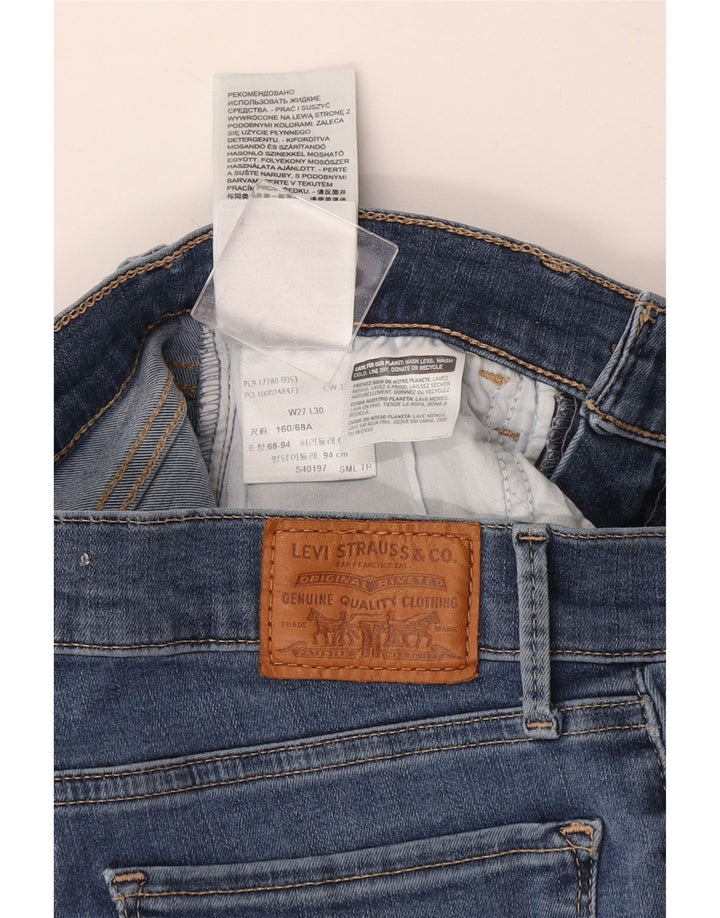 LEVI'S Womens 710 Super Skinny Jeans W27 L30 Blue Cotton