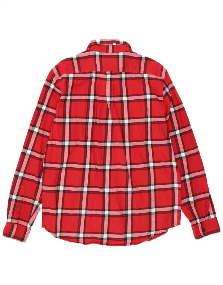 Timberland Mens Regular Fit Flannel Shirt Large Red Check Cotton