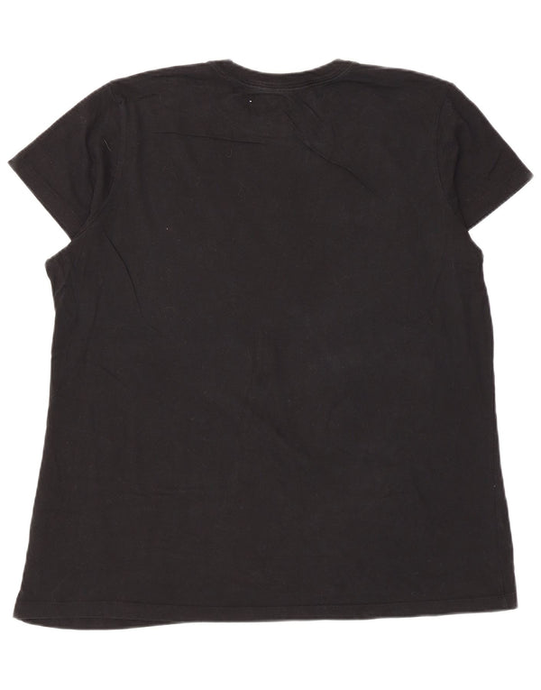Nike Womens Graphic T-Shirt Top UK 20 2XL Black Cotton