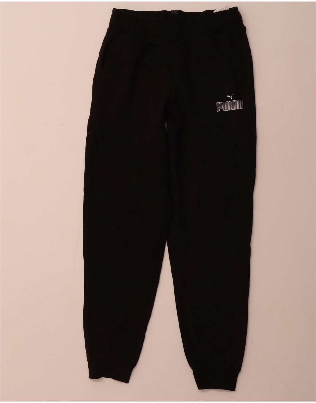 PUMA Boys Tracksuit Trousers Joggers 13-14 Years  Black Cotton