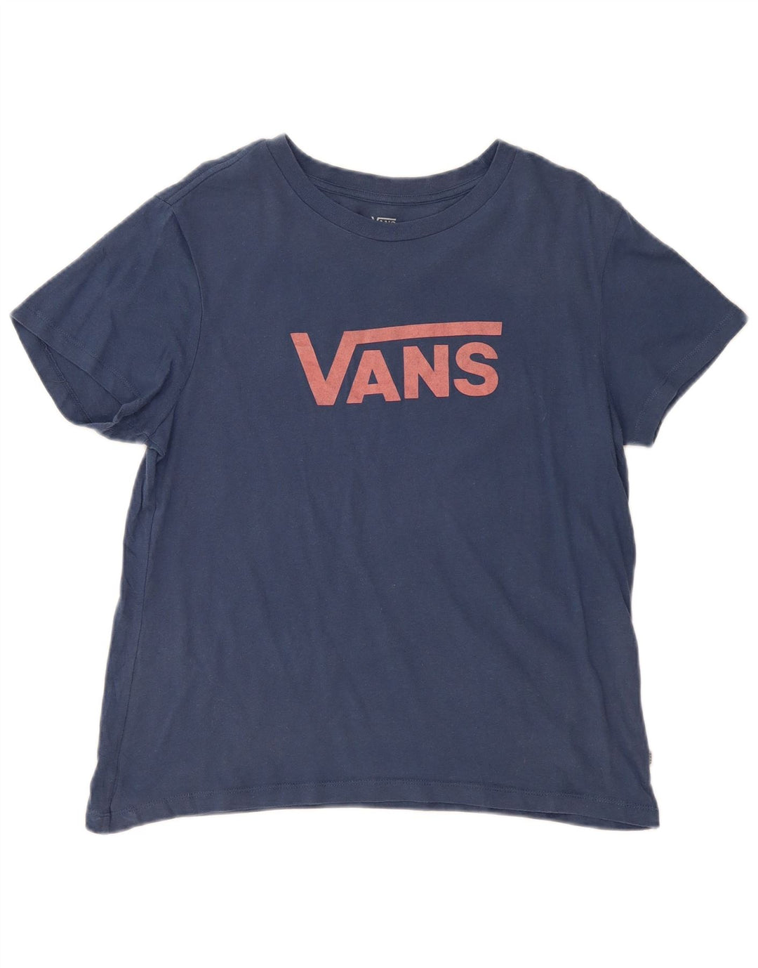 Vans Womens Graphic T-Shirt Top UK 16 Large Navy Blue Cotton