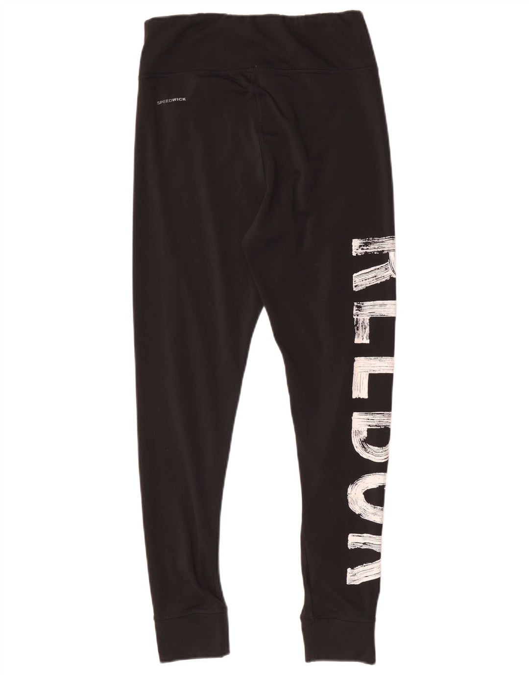 Reebok Womens Graphic Leggings UK 8/10 Small  Black Polyester