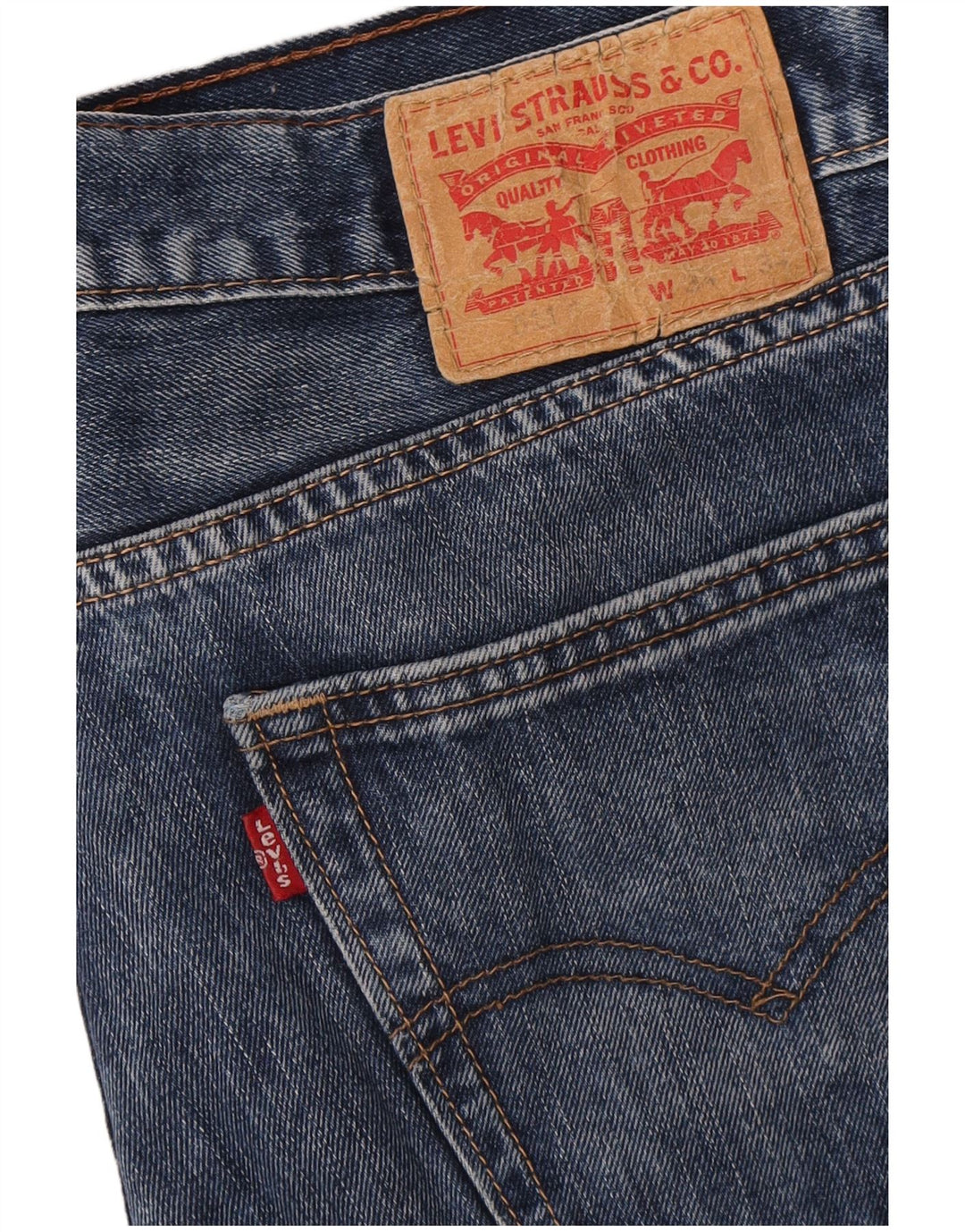 Levi's Mens 511 Slim Jeans W34 L34 Blue Cotton