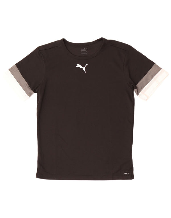 Puma Mens T-Shirt Top Medium Black Colourblock Polyester