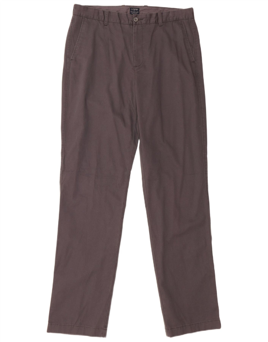 J. CREW Mens The Bleecker Straight Chino Trousers W34 L36 Grey Cotton