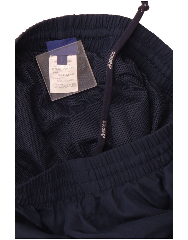 ASICS Womens Tracksuit Trousers UK 14 Large  Navy Blue Polyester
