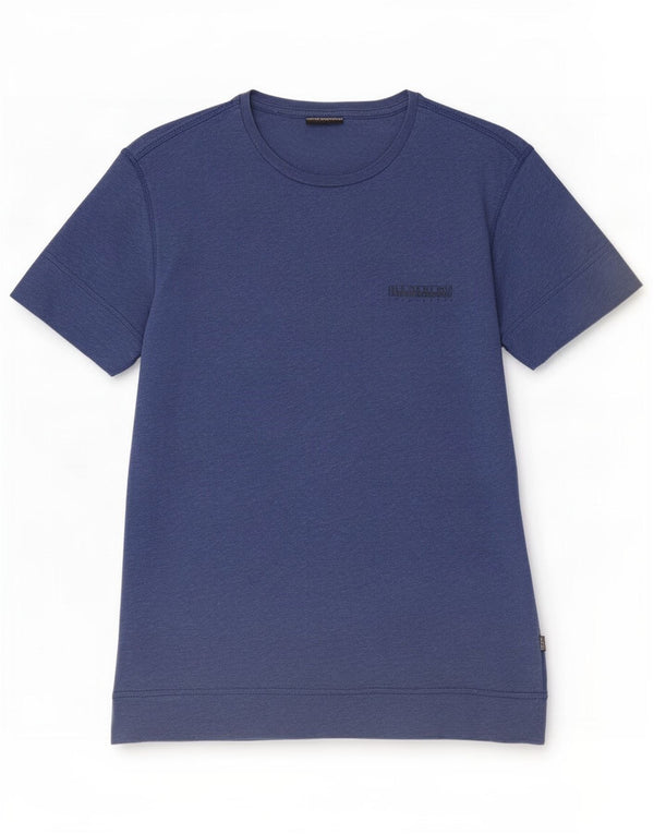 Napapijri Mens T-Shirt Top Small Blue Cotton