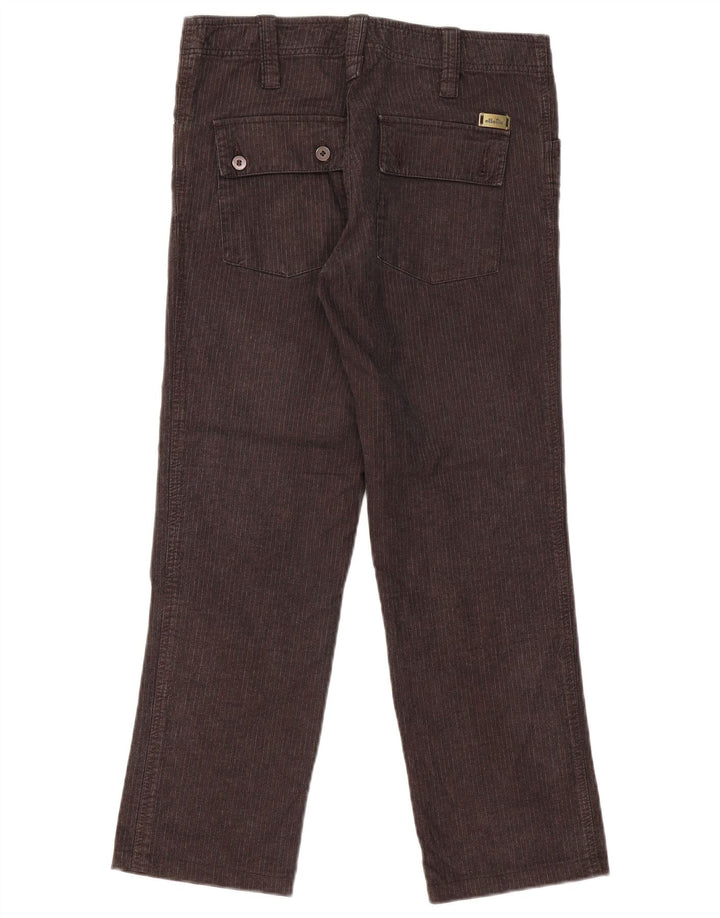 ELLESSE Womens Straight Cargo Trousers IT 44 Medium W32 L28 Grey Pinstripe