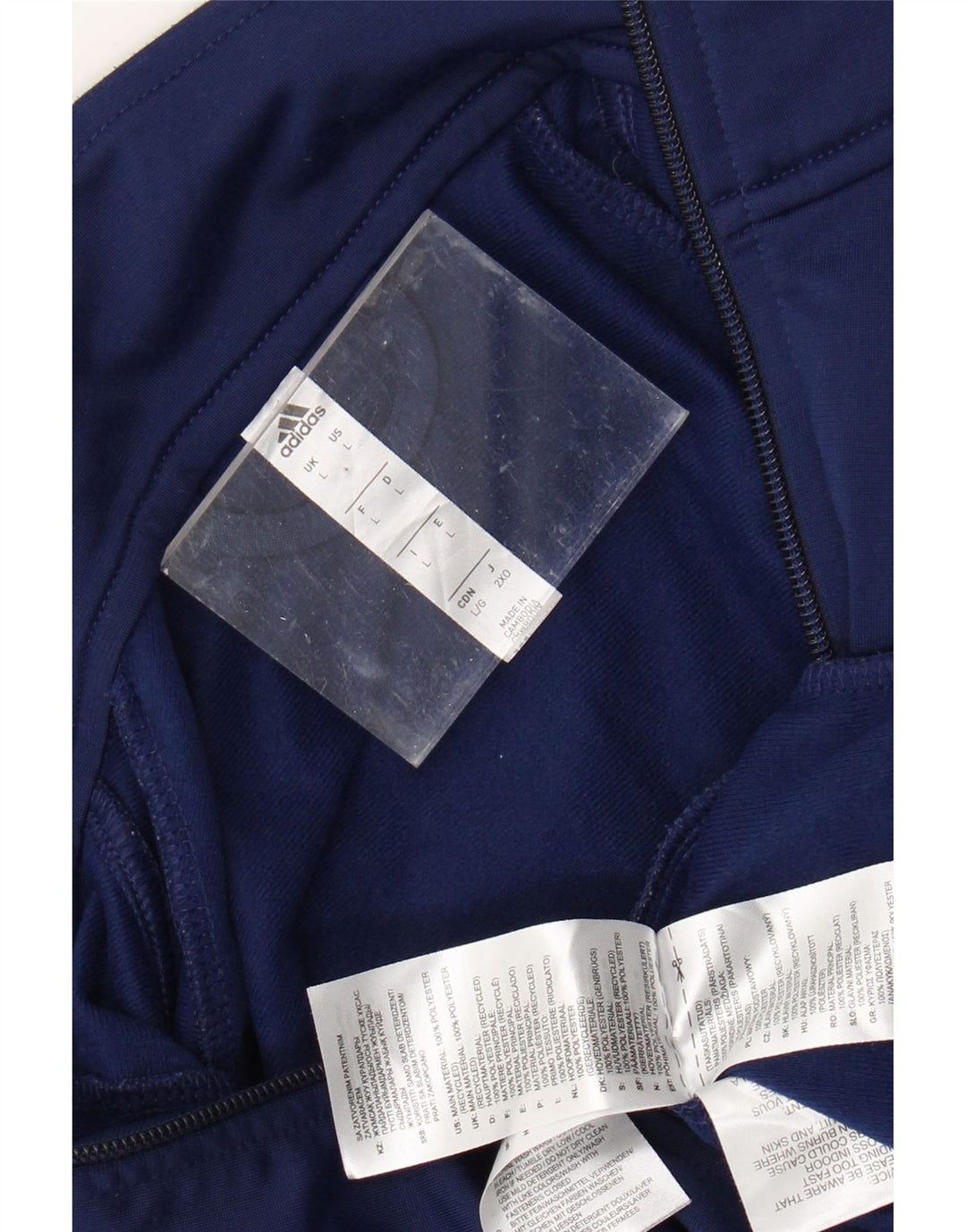 ADIDAS Mens Tracksuit Top Jacket Large Navy Blue