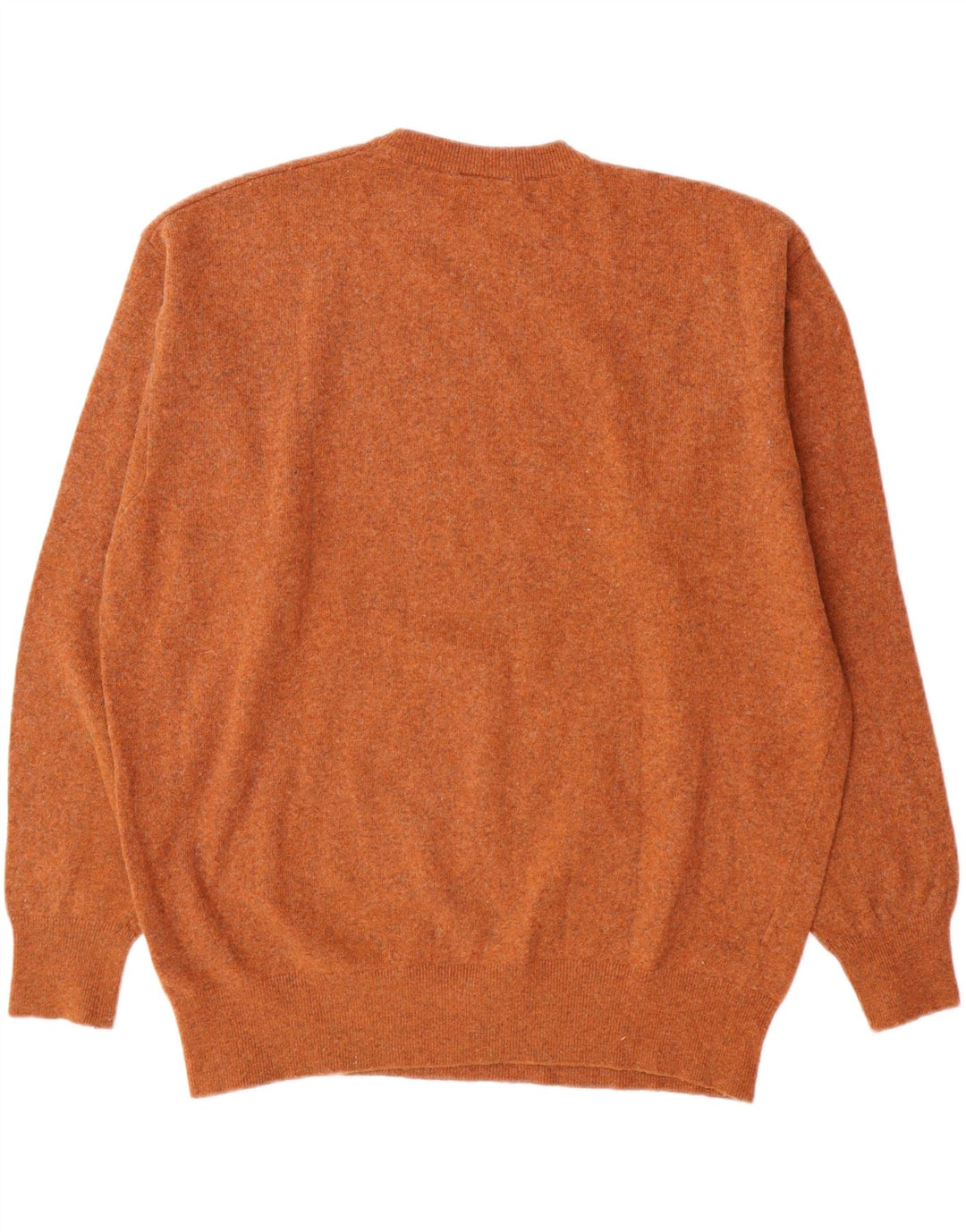 Lacoste Mens Crew Neck Jumper Sweater Size 6 XL Brown Lambswool